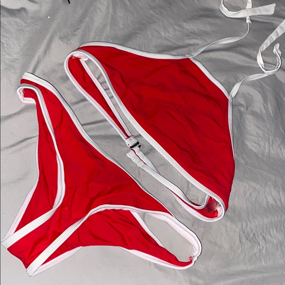 Red swimsuit